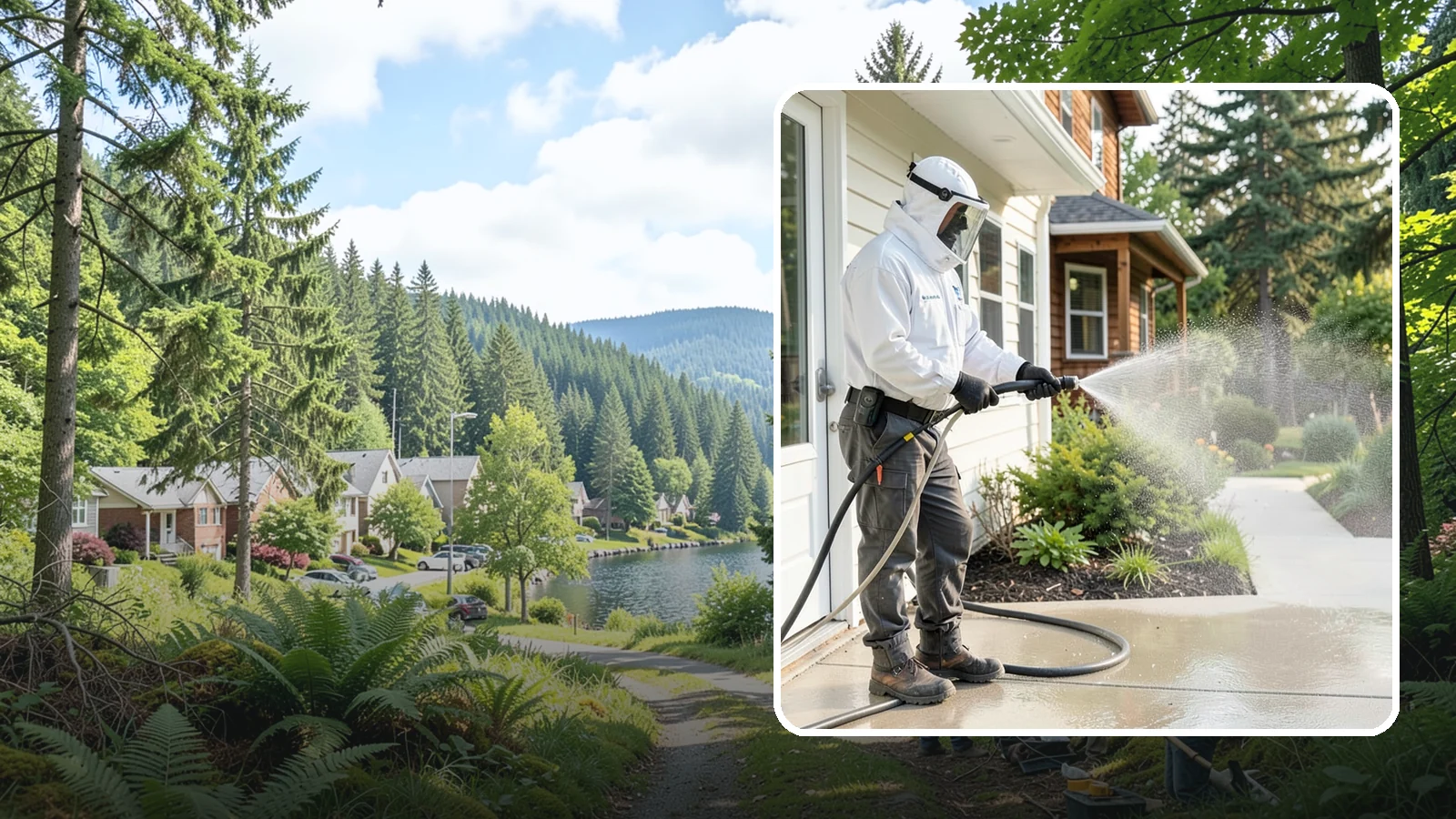 Property Refresh Cleaning in Lake Forest Park, King County, WA - Property refresh cleaning gives a home or building a full exterior reset to restore appearance after a period of neglected upkeep.