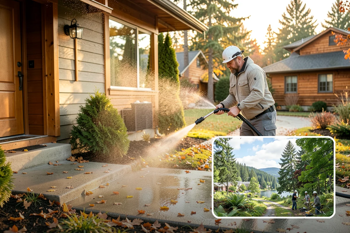 Property Refresh Cleaning in Lake Forest Park, King County, WA - Restores a neglected exterior in one comprehensive visit