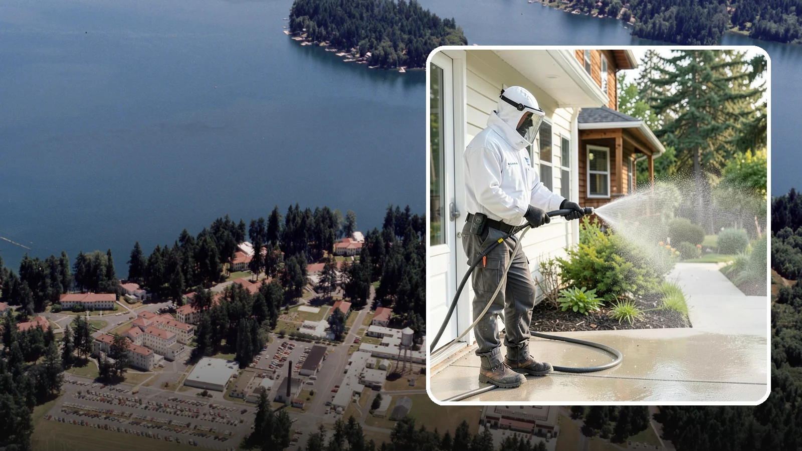 Property Refresh Cleaning in Lakewood, Pierce County, WA - Property refresh cleaning gives a home or building a full exterior reset to restore appearance after a period of neglected upkeep.