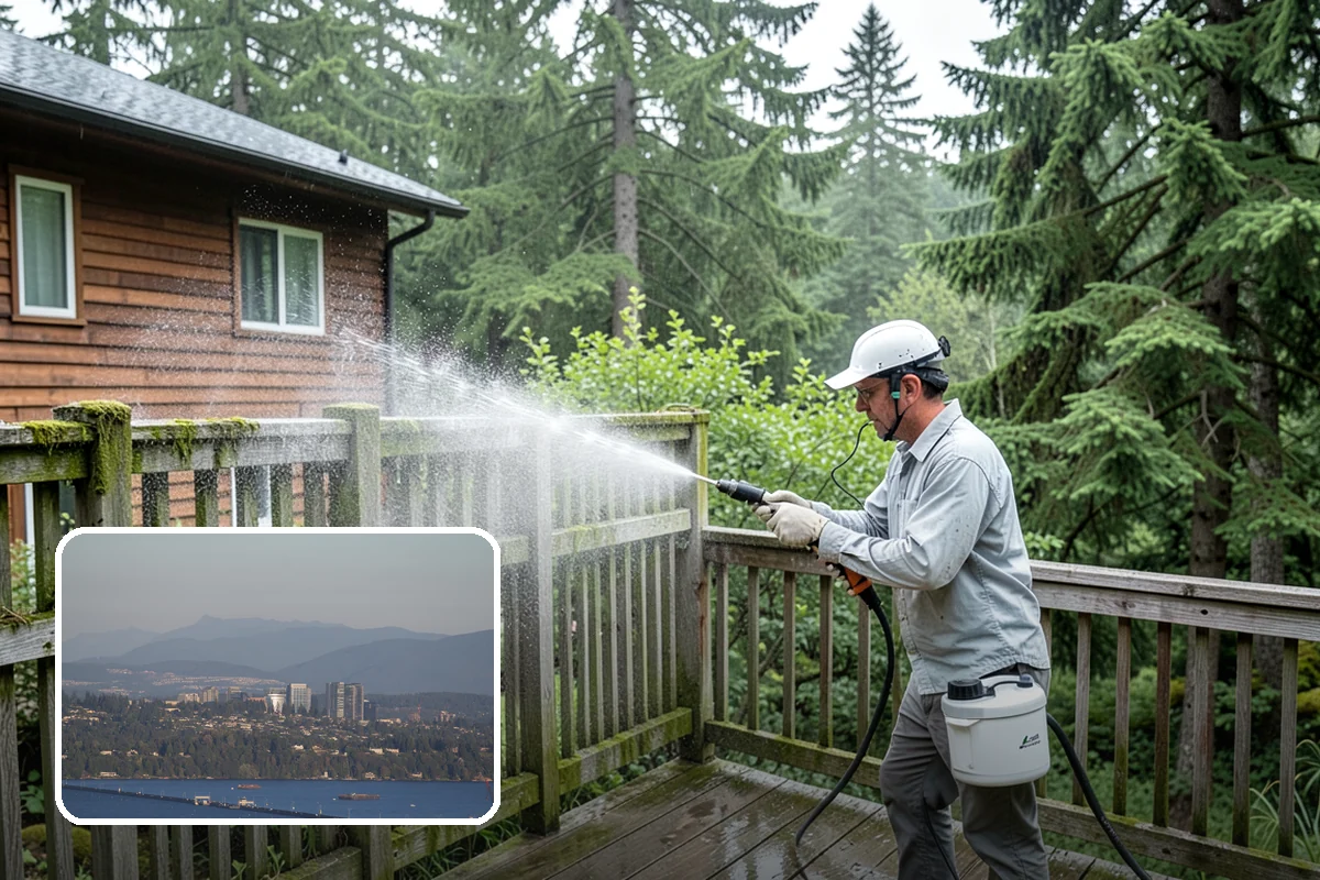 Property Refresh Cleaning in Medina, King County, WA - Restores a neglected exterior in one comprehensive visit