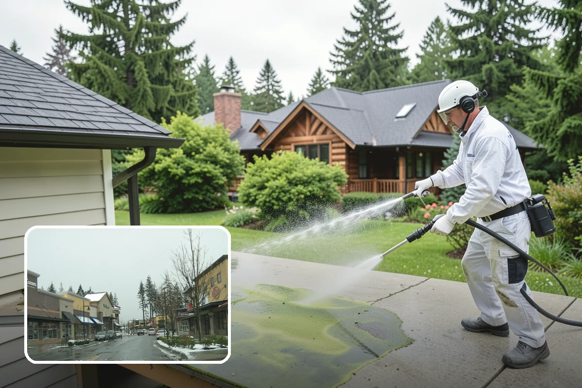 Property Refresh Cleaning in Mill Creek, Snohomish County, WA - Restores a neglected exterior in one comprehensive visit