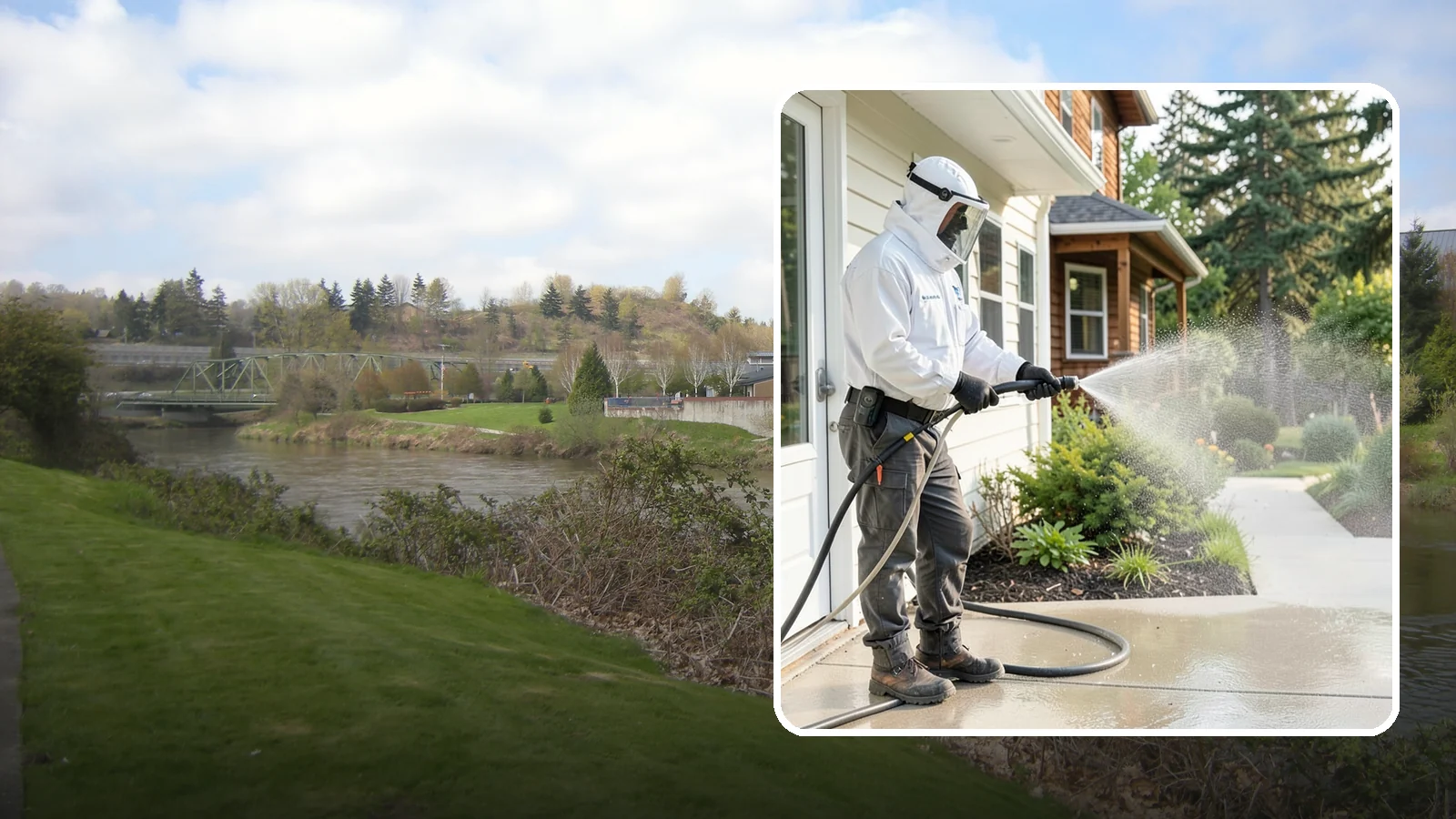 Property Refresh Cleaning in Tukwila, King County, WA - Property refresh cleaning gives a home or building a full exterior reset to restore appearance after a period of neglected upkeep.
