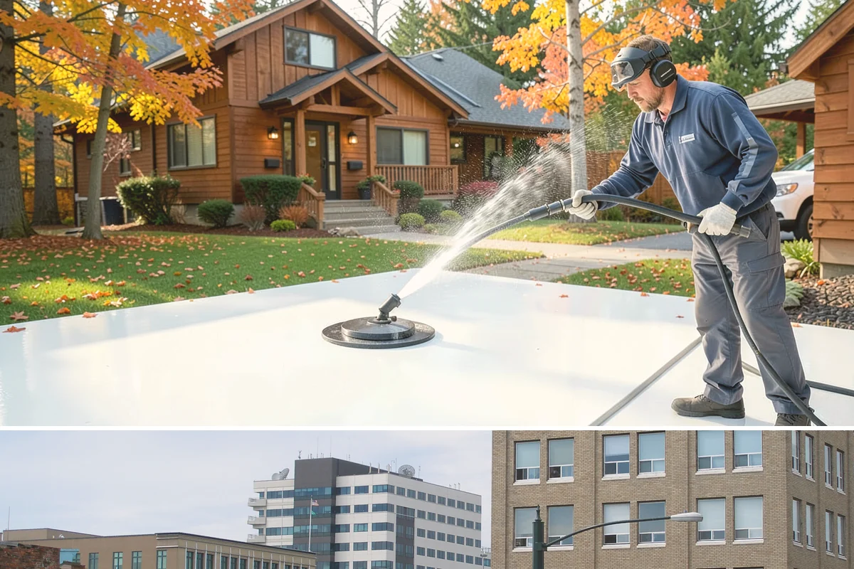 Real Estate Exterior Cleaning in Everett, Snohomish County, WA - Available year-round, with service timed to each listing or transaction deadline regardless of season.
