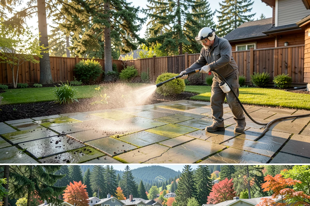 Real Estate Exterior Cleaning in Fircrest, Pierce County, WA - Available year-round, with service timed to each listing or transaction deadline regardless of season.