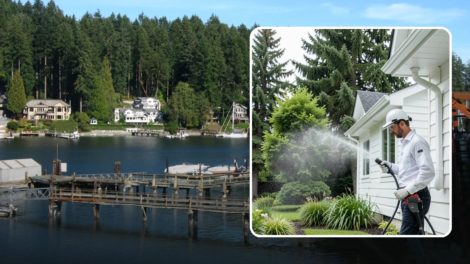 Real Estate Exterior Cleaning in Gig Harbor, Pierce County, WA - Real estate exterior cleaning supports agents and investors with fast, reliable exterior washing that gets properties...