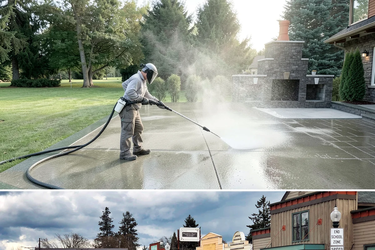 Real Estate Exterior Cleaning in Roy, Pierce County, WA - Available year-round, with service timed to each listing or transaction deadline regardless of season.