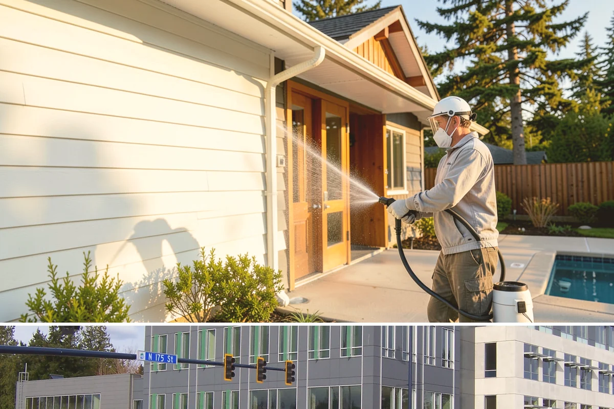 Real Estate Exterior Cleaning in Shoreline, King County, WA - Available year-round, with service timed to each listing or transaction deadline regardless of season.