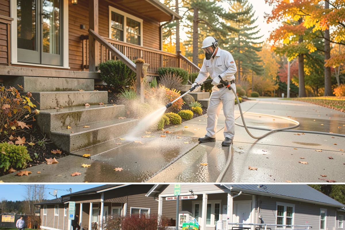 Real Estate Exterior Cleaning in South Prairie, Pierce County, WA - Available year-round, with service timed to each listing or transaction deadline regardless of season.