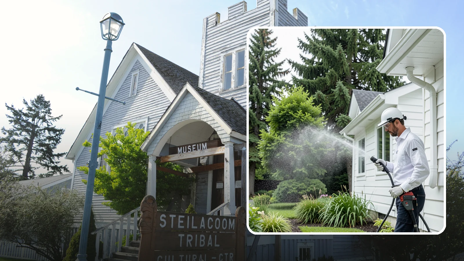 Real Estate Exterior Cleaning in Steilacoom, Pierce County, WA - Real estate exterior cleaning supports agents and investors with fast, reliable exterior washing that gets properties...