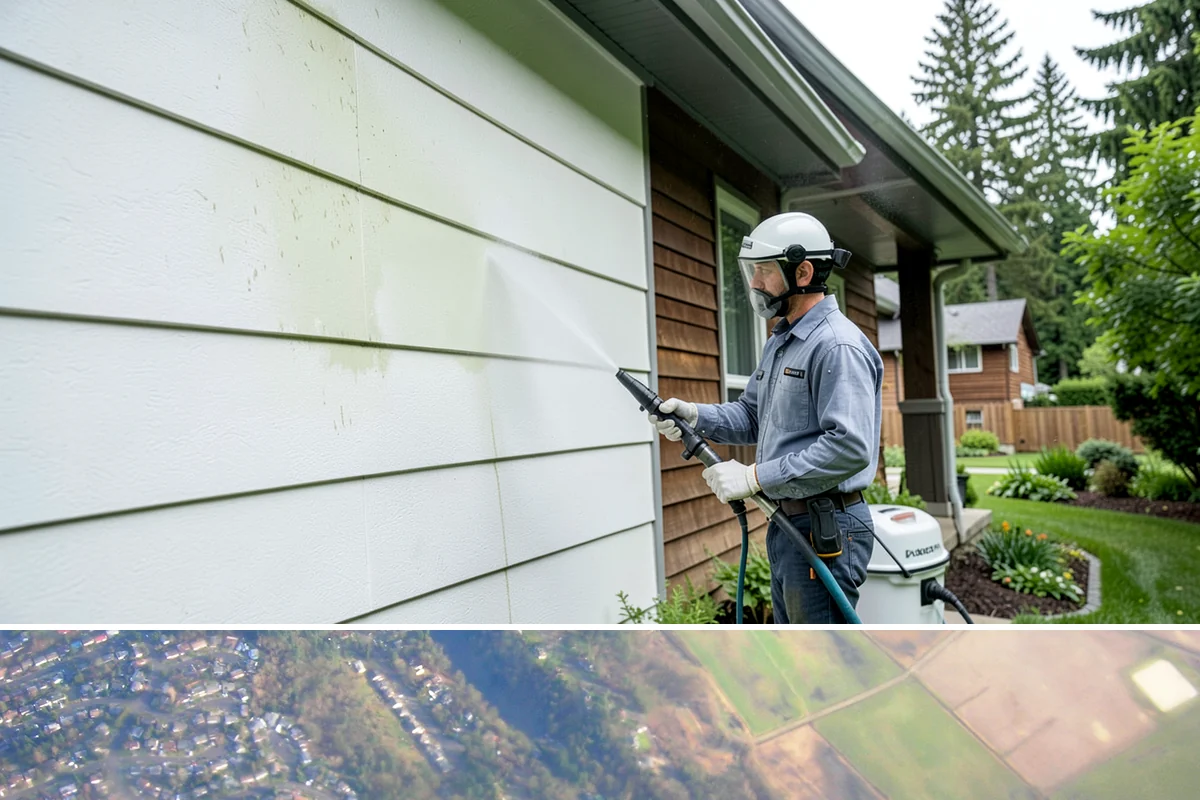 Restaurant Exterior Cleaning in Algona, King County, WA - Patio-heavy cleaning is best done in early spring before outdoor dining season, with grease areas maintained monthly year-round.