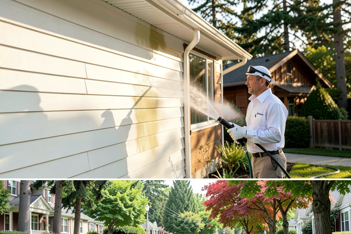 Restaurant Exterior Cleaning in Beaux Arts Village, King County, WA - Patio-heavy cleaning is best done in early spring before outdoor dining season, with grease areas maintained monthly year-round.