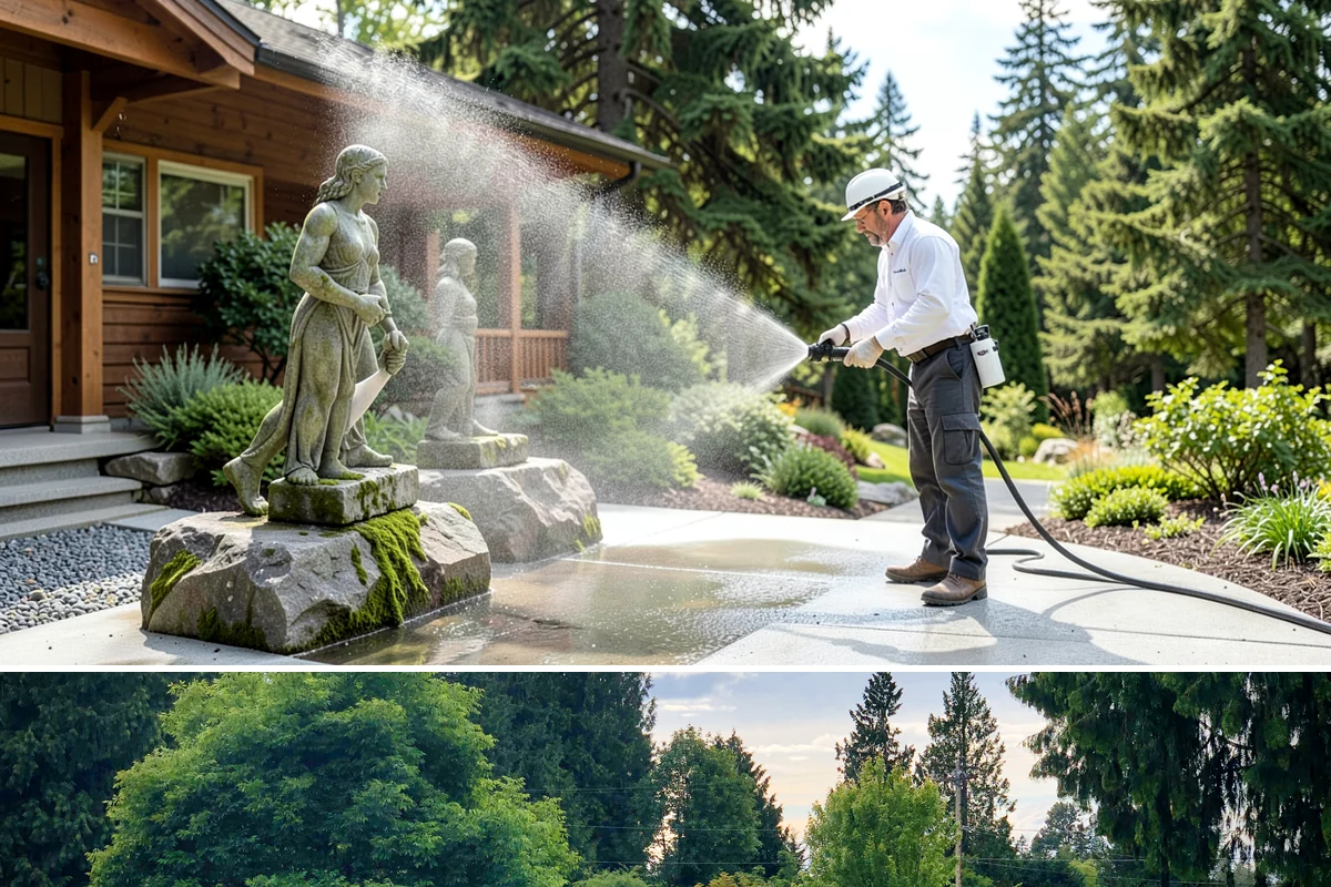 Restaurant Exterior Cleaning in Bonney Lake, Pierce County, WA - Patio-heavy cleaning is best done in early spring before outdoor dining season, with grease areas maintained monthly year-round.