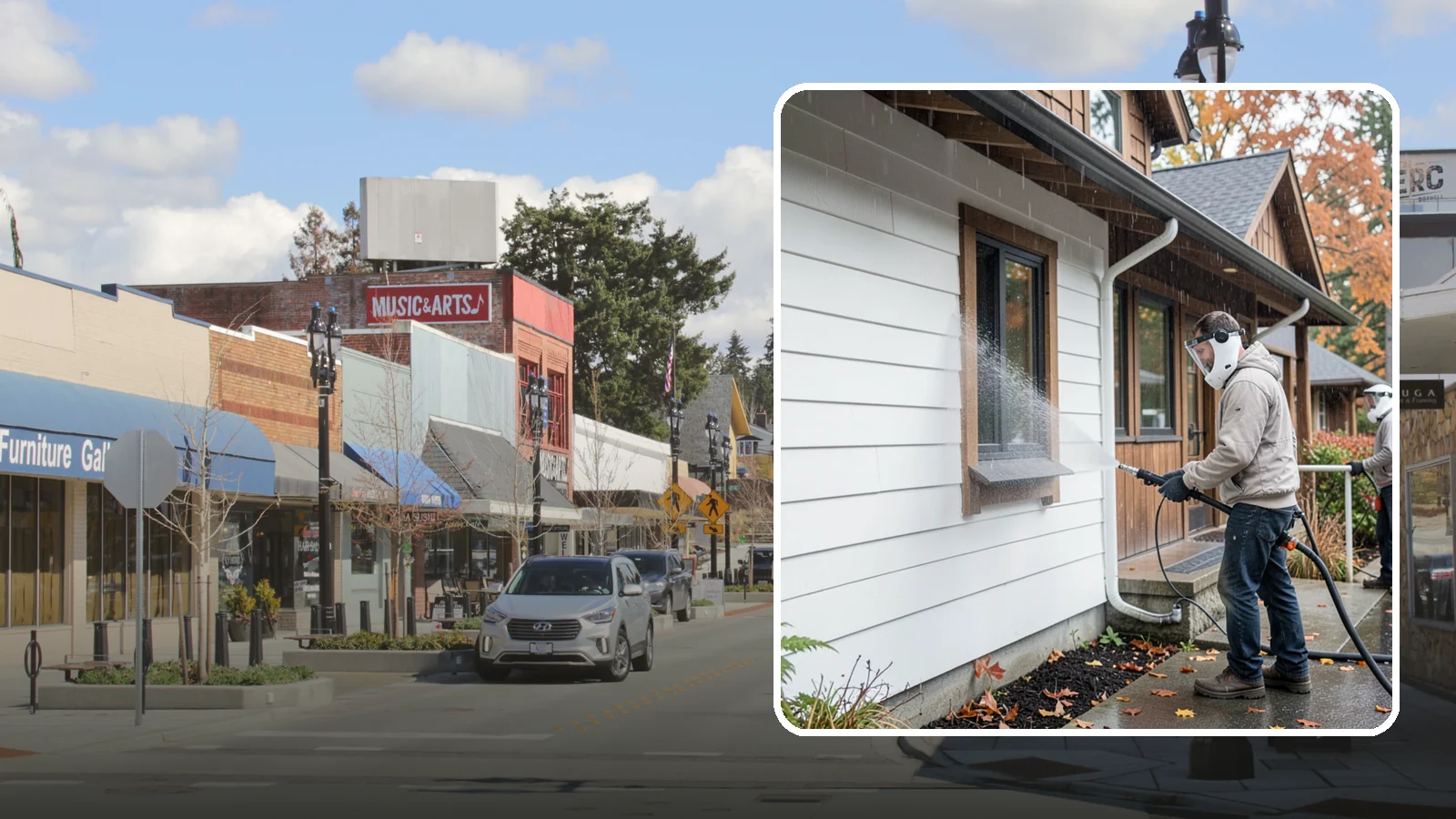 Restaurant Exterior Cleaning in Bothell, King County, WA - We degrease and refresh restaurant exteriors so your Washington eatery greets diners with a clean patio, entry, and facade.