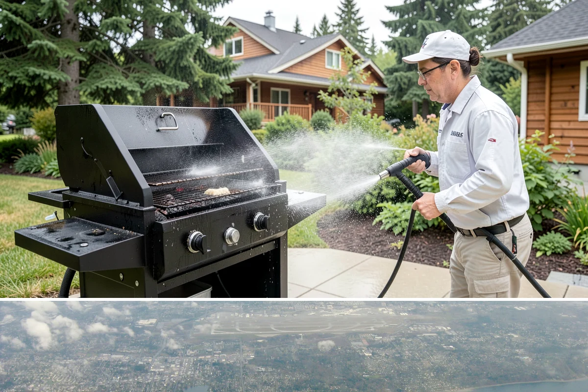 Restaurant Exterior Cleaning in Burien, King County, WA - Patio-heavy cleaning is best done in early spring before outdoor dining season, with grease areas maintained monthly year-round.