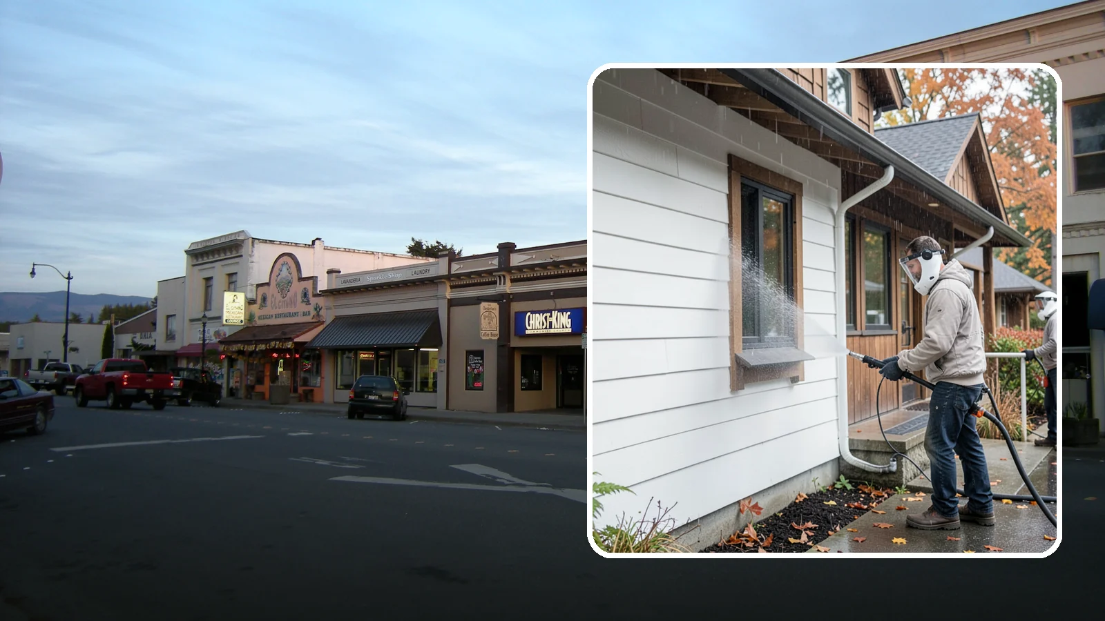 Restaurant Exterior Cleaning in Burlington, Skagit County, WA - We degrease and refresh restaurant exteriors so your Washington eatery greets diners with a clean patio, entry, and facade.