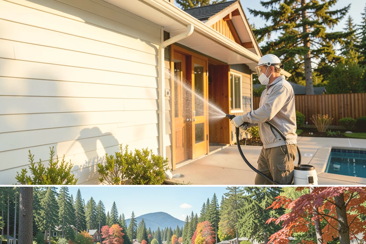 Restaurant Exterior Cleaning in Covington, King County, WA - Patio-heavy cleaning is best done in early spring before outdoor dining season, with grease areas maintained monthly year-round.