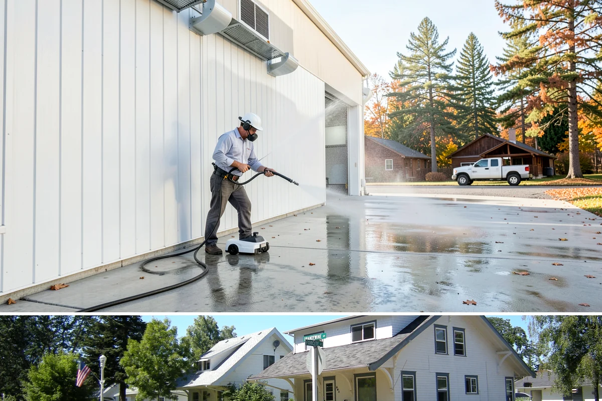 Restaurant Exterior Cleaning in DuPont, Pierce County, WA - Patio-heavy cleaning is best done in early spring before outdoor dining season, with grease areas maintained monthly year-round.