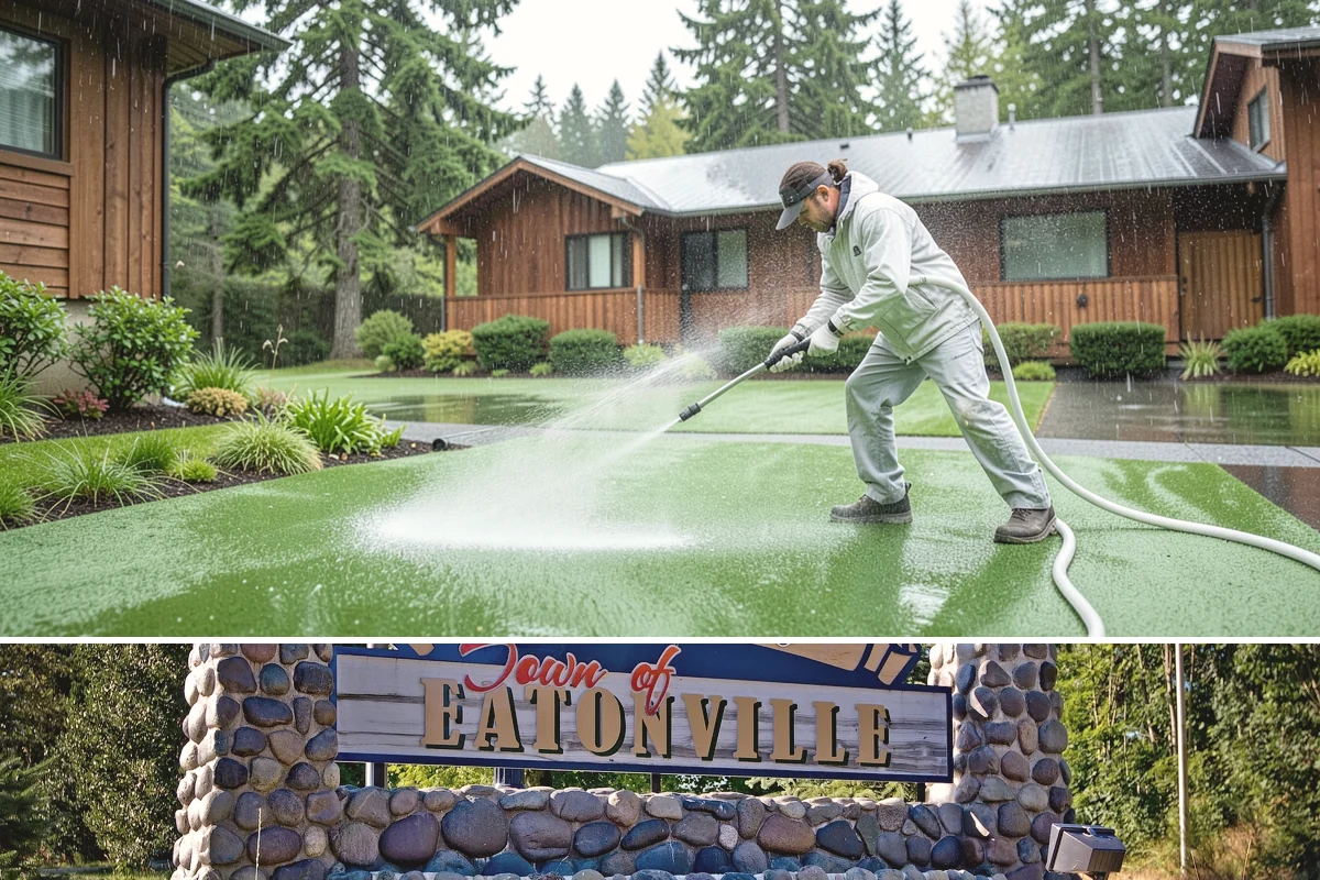 Restaurant Exterior Cleaning in Eatonville, Pierce County, WA - Patio-heavy cleaning is best done in early spring before outdoor dining season, with grease areas maintained monthly year-round.
