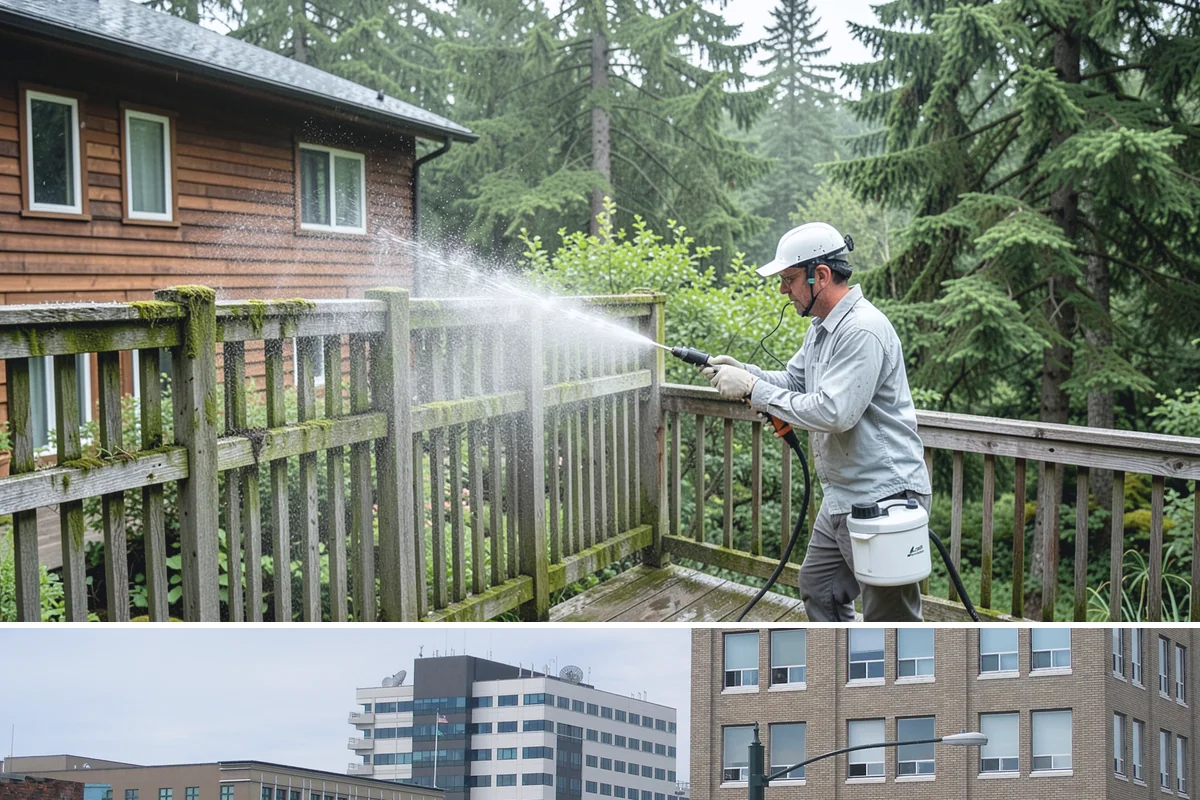 Restaurant Exterior Cleaning in Everett, Snohomish County, WA - Patio-heavy cleaning is best done in early spring before outdoor dining season, with grease areas maintained monthly year-round.