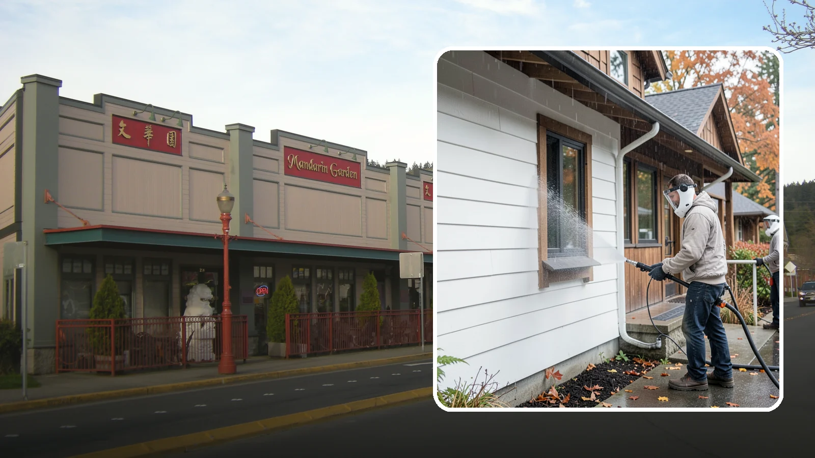 Restaurant Exterior Cleaning in Issaquah, King County, WA - We degrease and refresh restaurant exteriors so your Washington eatery greets diners with a clean patio, entry, and facade.