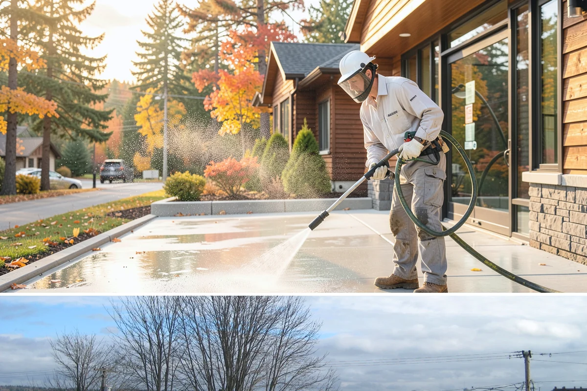 Restaurant Exterior Cleaning in Langley, Island County, WA - Patio-heavy cleaning is best done in early spring before outdoor dining season, with grease areas maintained monthly year-round.