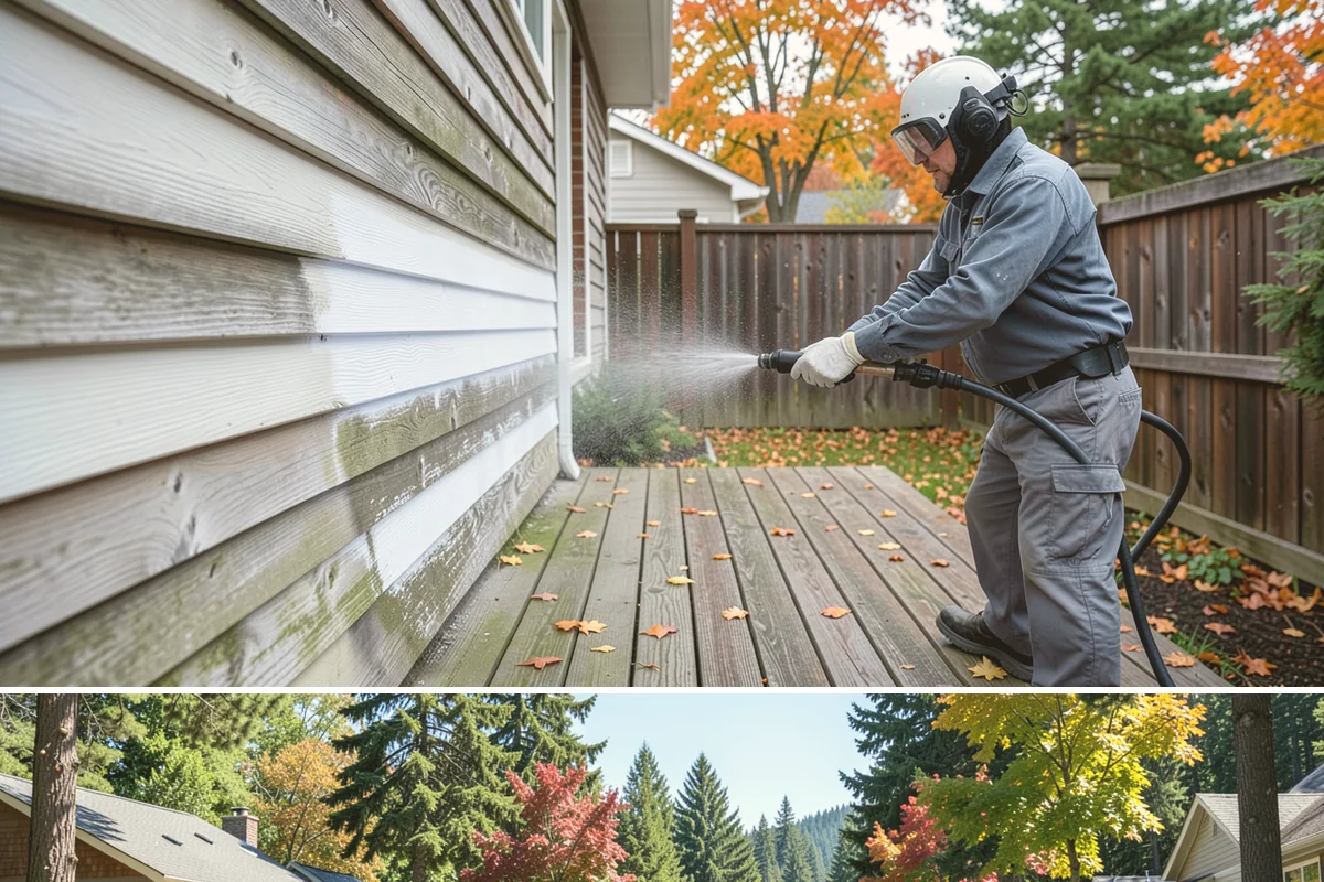 Restaurant Exterior Cleaning in Orting, Pierce County, WA - Patio-heavy cleaning is best done in early spring before outdoor dining season, with grease areas maintained monthly year-round.
