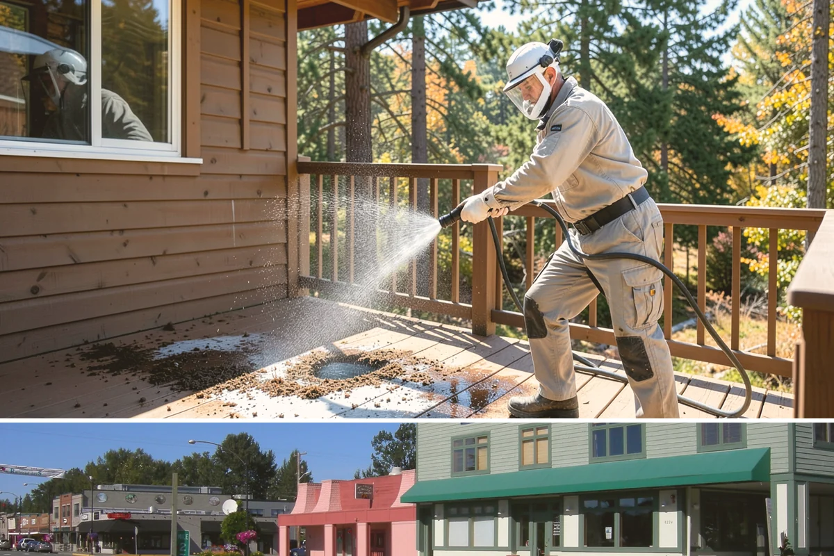 Restaurant Exterior Cleaning in Snoqualmie, King County, WA - Patio-heavy cleaning is best done in early spring before outdoor dining season, with grease areas maintained monthly year-round.