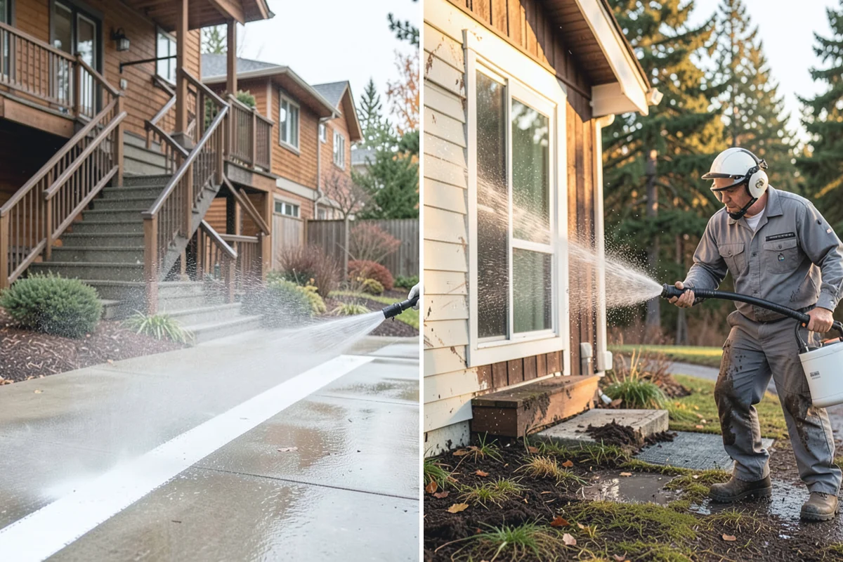 Restaurant Exterior Cleaning in South Prairie, Pierce County, WA - Identify grease-heavy zones near vents and dumpsters