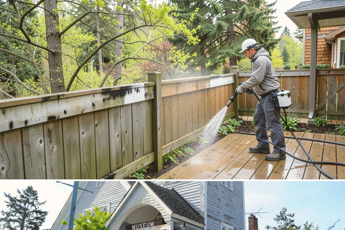 Restaurant Exterior Cleaning in Steilacoom, Pierce County, WA - Patio-heavy cleaning is best done in early spring before outdoor dining season, with grease areas maintained monthly year-round.
