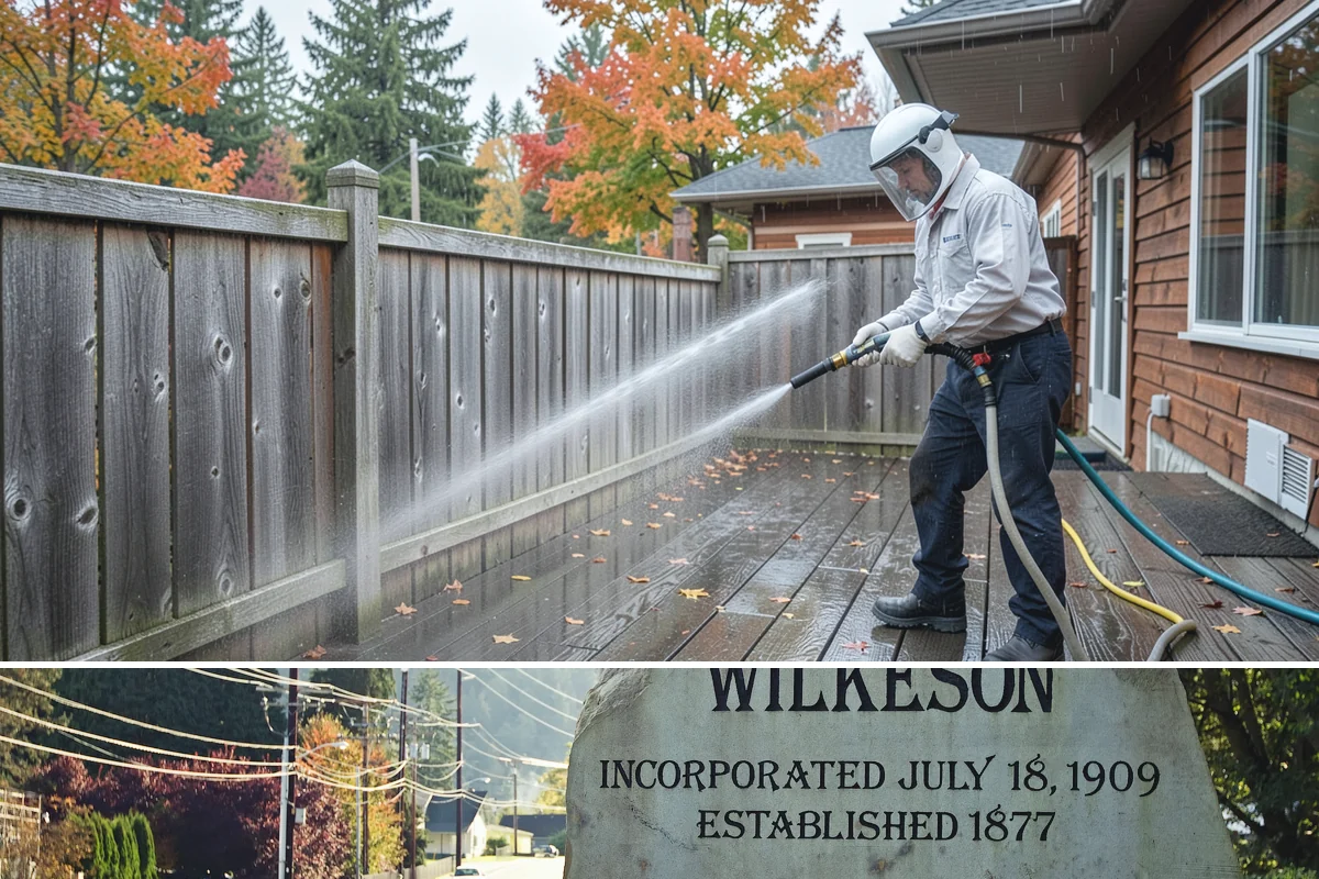 Restaurant Exterior Cleaning in Wilkeson, Pierce County, WA - Patio-heavy cleaning is best done in early spring before outdoor dining season, with grease areas maintained monthly year-round.
