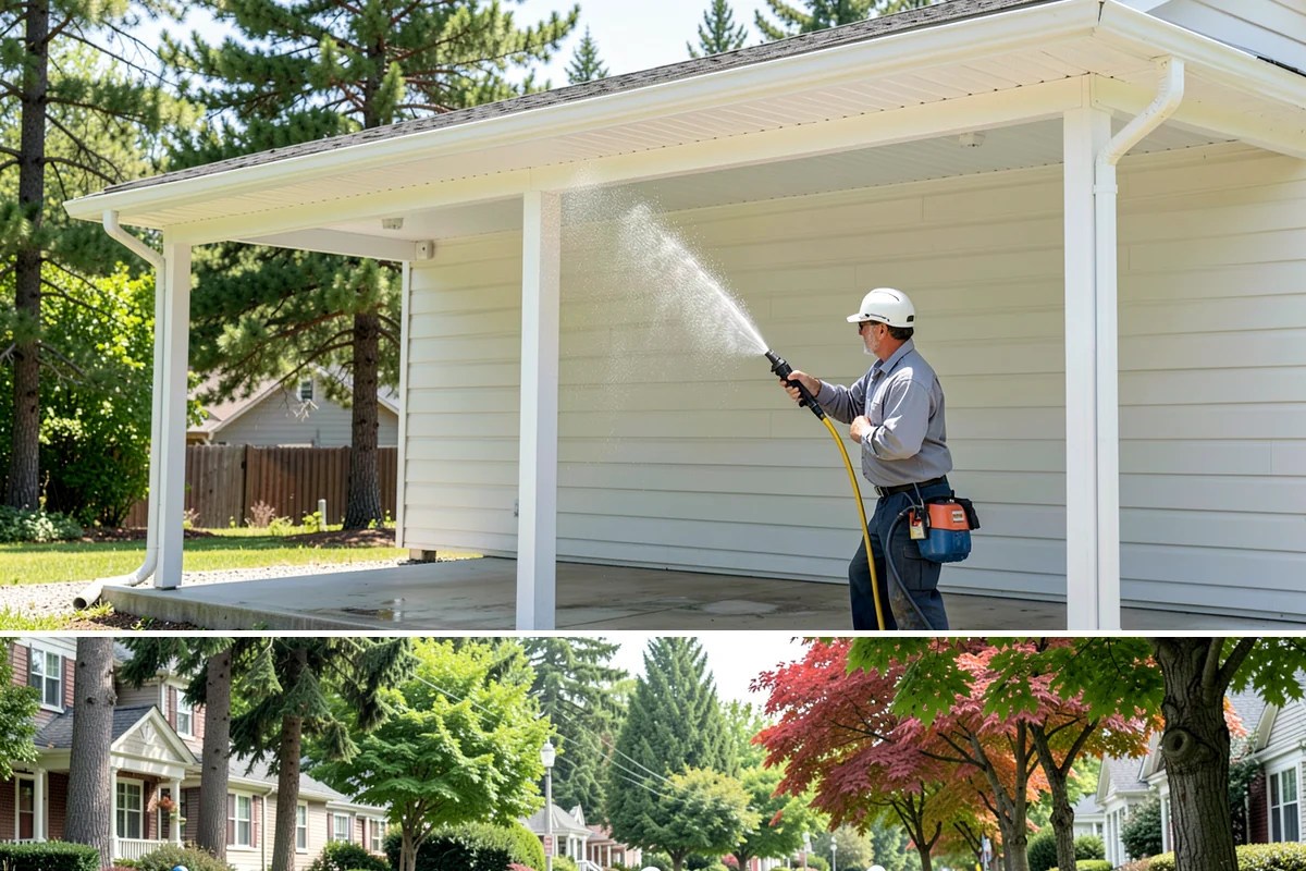 Retail Center Cleaning in Beaux Arts Village, King County, WA - A spring refresh followed by pre-holiday cleaning in late fall keeps a retail center looking its best through peak shopping...