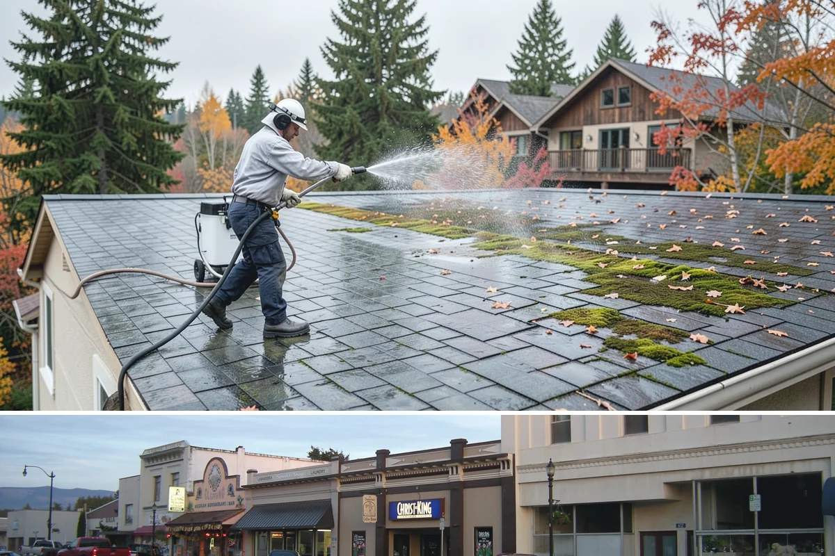 Retail Center Cleaning in Burlington, Skagit County, WA - A spring refresh followed by pre-holiday cleaning in late fall keeps a retail center looking its best through peak shopping...