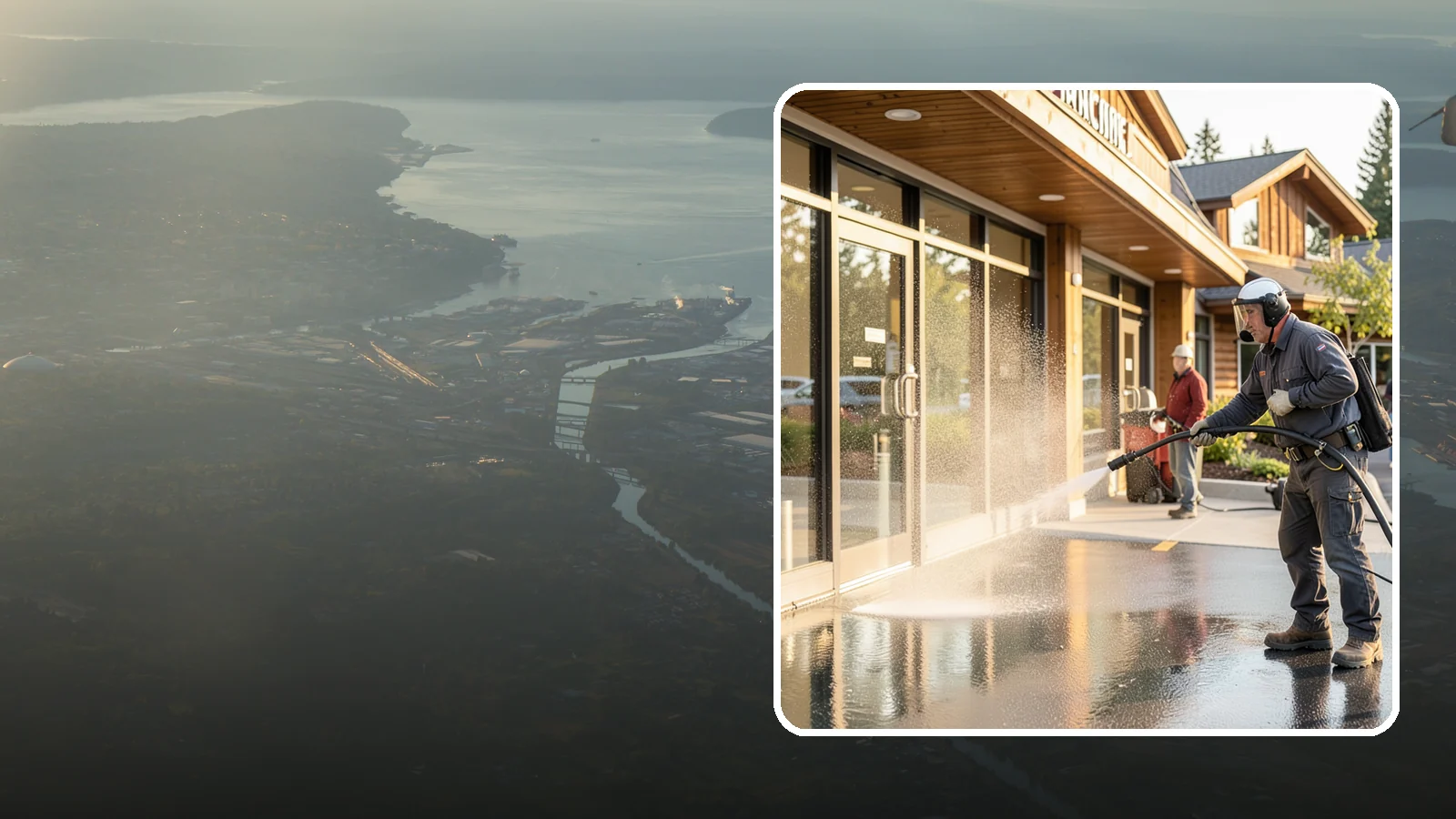 Retail Center Cleaning in Fife, Pierce County, WA - Comprehensive exterior cleaning for shopping centers covering storefronts, common walkways, and parking areas that draw shoppers...