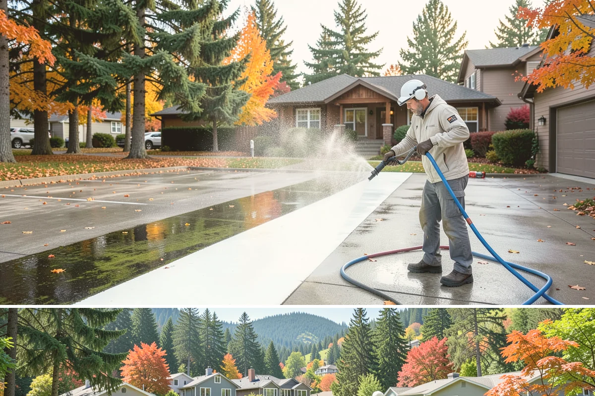 Retail Center Cleaning in Fircrest, Pierce County, WA - A spring refresh followed by pre-holiday cleaning in late fall keeps a retail center looking its best through peak shopping...
