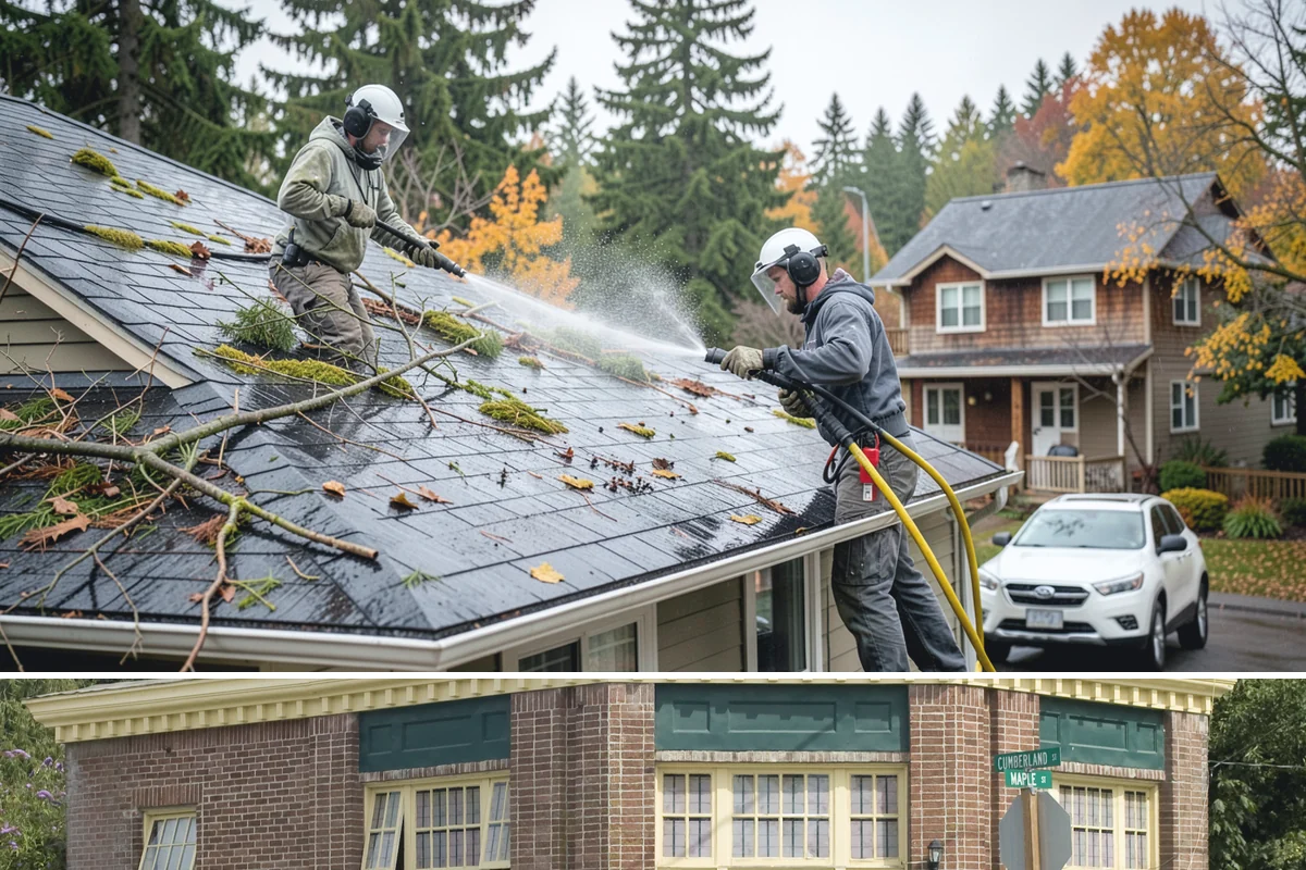 Retail Center Cleaning in Hamilton, Skagit County, WA - A spring refresh followed by pre-holiday cleaning in late fall keeps a retail center looking its best through peak shopping...