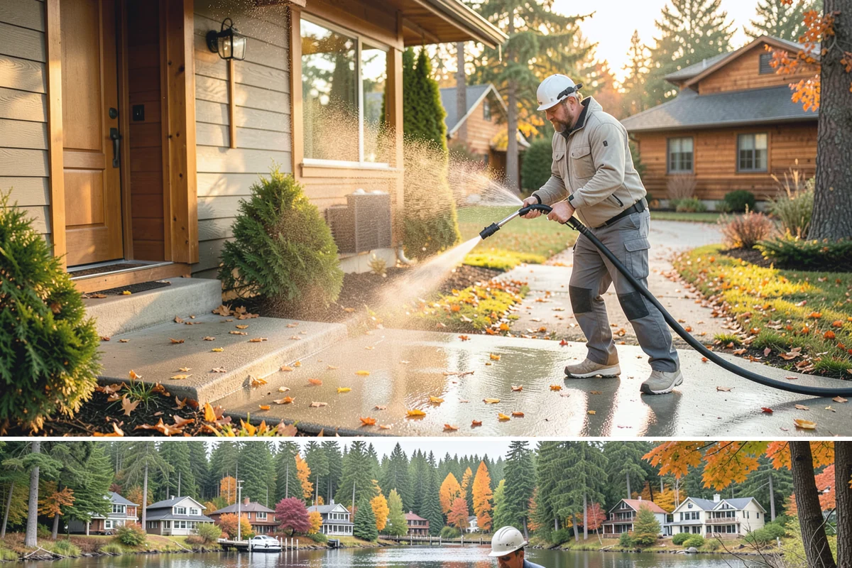Retail Center Cleaning in La Conner, Skagit County, WA - A spring refresh followed by pre-holiday cleaning in late fall keeps a retail center looking its best through peak shopping...