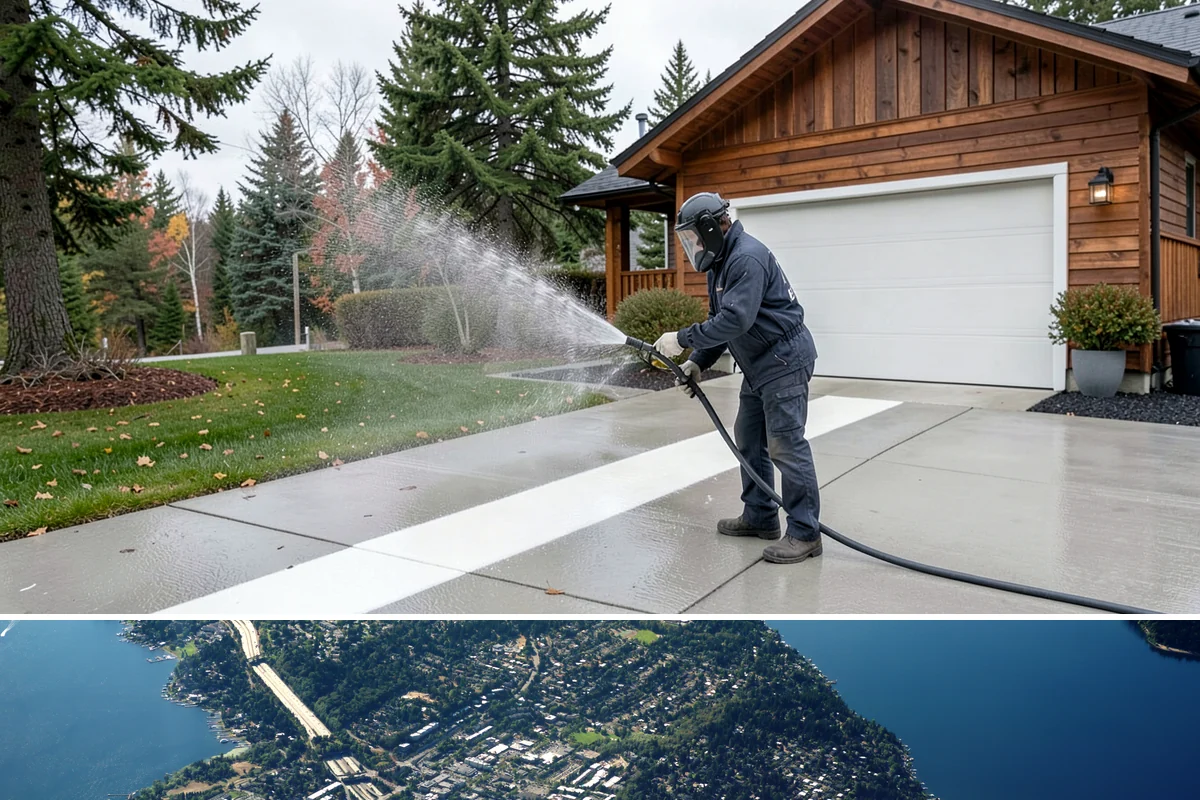 Retail Center Cleaning in Mercer Island, King County, WA - A spring refresh followed by pre-holiday cleaning in late fall keeps a retail center looking its best through peak shopping...