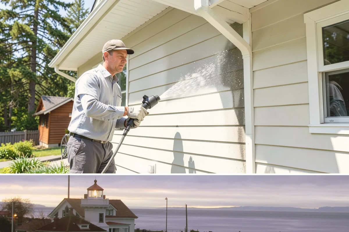 Retail Center Cleaning in Mukilteo, Snohomish County, WA - A spring refresh followed by pre-holiday cleaning in late fall keeps a retail center looking its best through peak shopping...