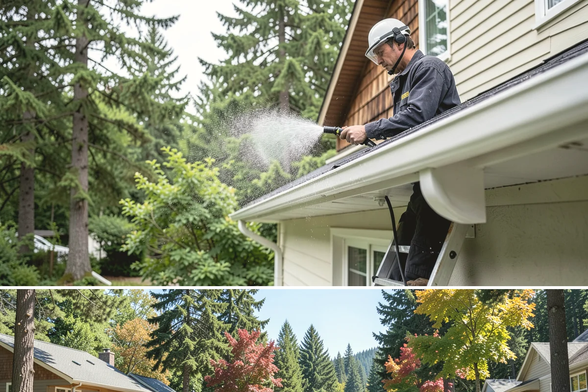 Retail Center Cleaning in Orting, Pierce County, WA - A spring refresh followed by pre-holiday cleaning in late fall keeps a retail center looking its best through peak shopping...