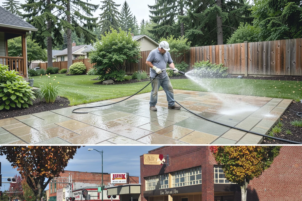 Retail Center Cleaning in Puyallup, Pierce County, WA - A spring refresh followed by pre-holiday cleaning in late fall keeps a retail center looking its best through peak shopping...