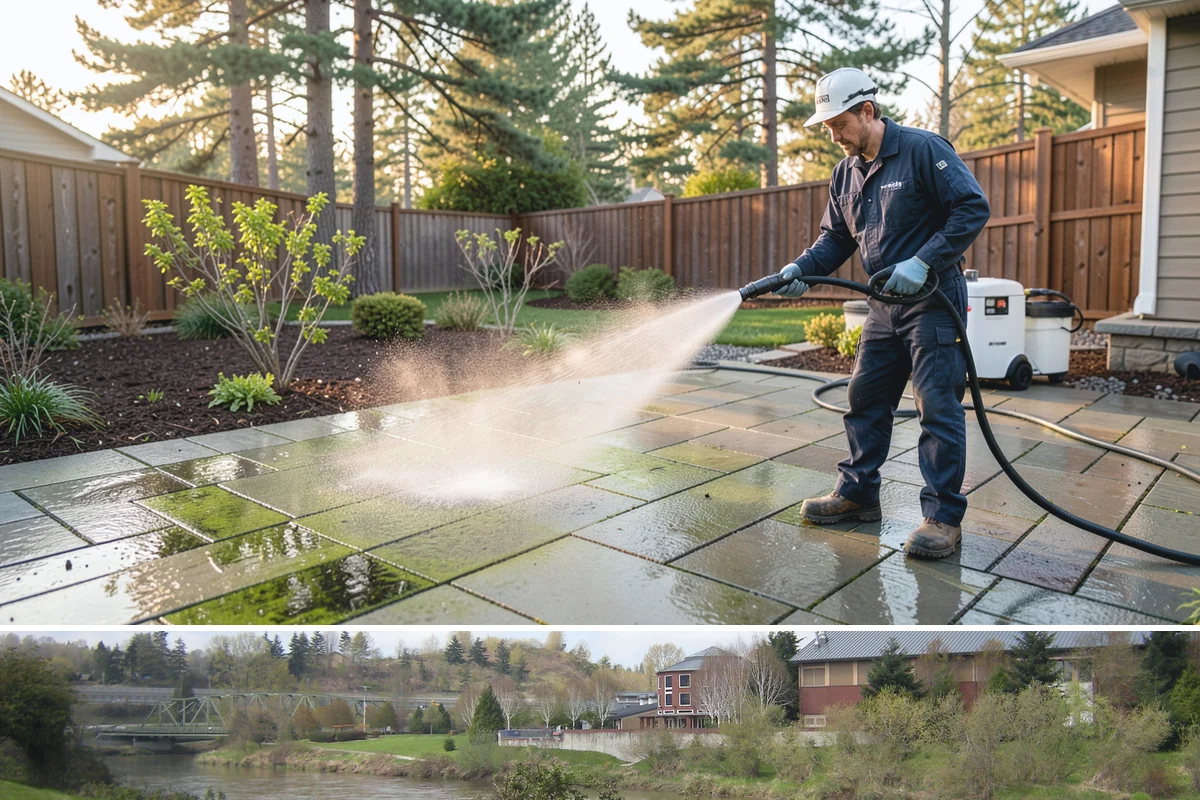 Retail Center Cleaning in Tukwila, King County, WA - A spring refresh followed by pre-holiday cleaning in late fall keeps a retail center looking its best through peak shopping...