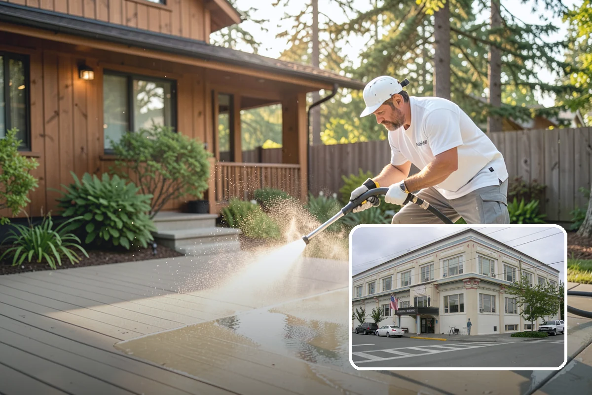 Retaining Wall Cleaning in Anacortes, Skagit County, WA - Removes moss lodged in seams and mortar lines
