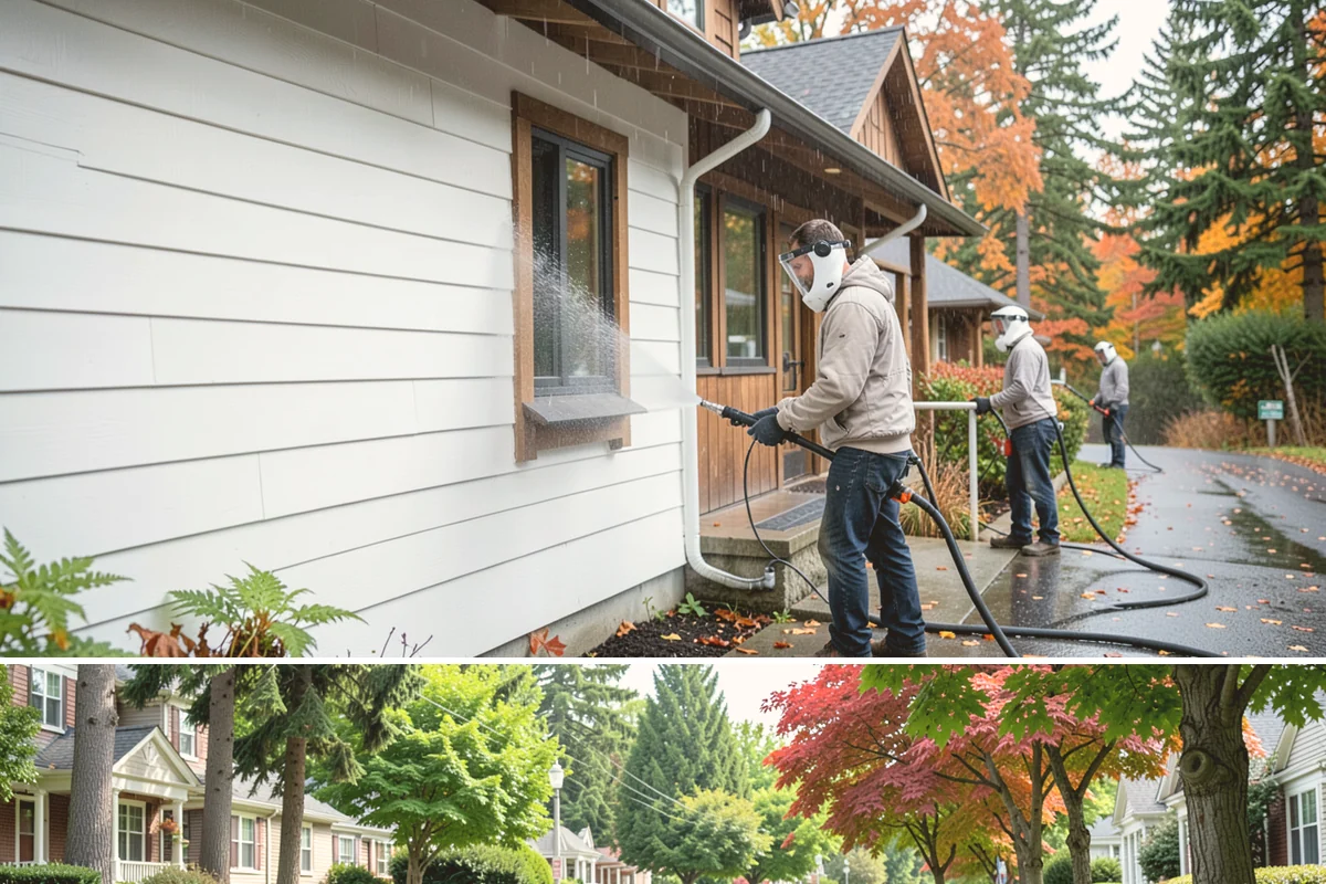 Retaining Wall Cleaning in Beaux Arts Village, King County, WA - Early summer, once the ground begins to dry, reduces the moisture feeding wall growth and helps the cleaning last longer.