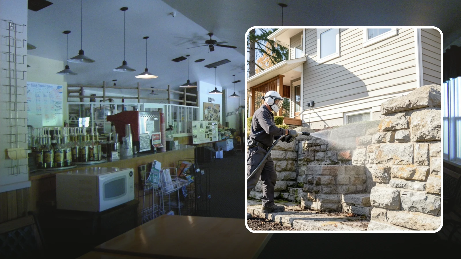 Retaining Wall Cleaning in Black Diamond, King County, WA - Clean poured and block retaining walls to remove the moss, algae, and soil staining typical of terraced Northwest yards.
