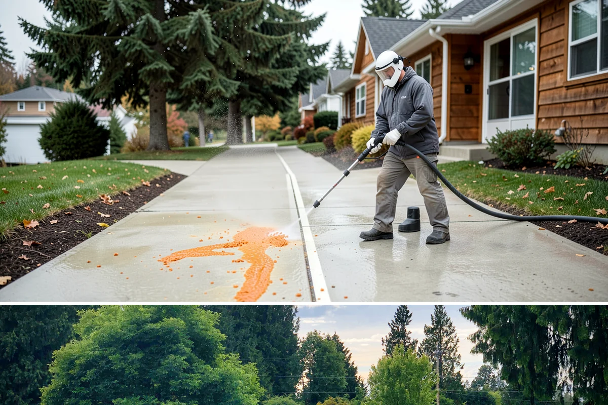 Retaining Wall Cleaning in Bonney Lake, Pierce County, WA - Early summer, once the ground begins to dry, reduces the moisture feeding wall growth and helps the cleaning last longer.