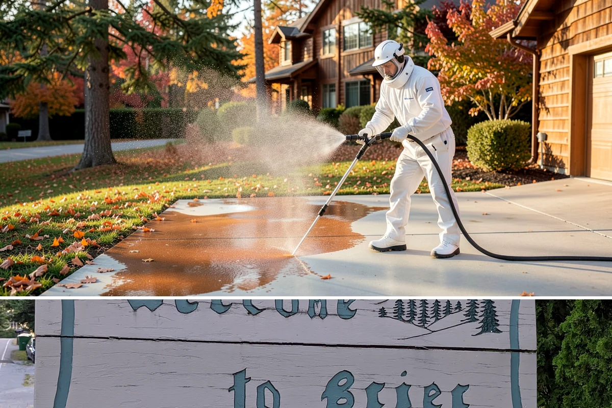 Retaining Wall Cleaning in Brier, Snohomish County, WA - Early summer, once the ground begins to dry, reduces the moisture feeding wall growth and helps the cleaning last longer.