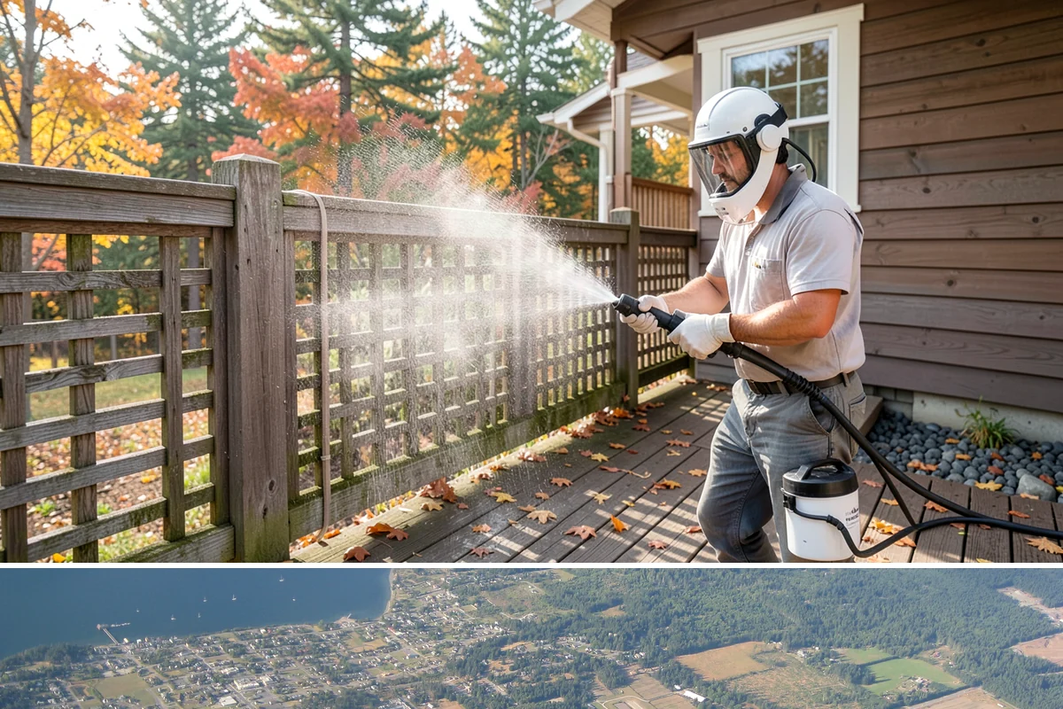 Retaining Wall Cleaning in Coupeville, Island County, WA - Early summer, once the ground begins to dry, reduces the moisture feeding wall growth and helps the cleaning last longer.