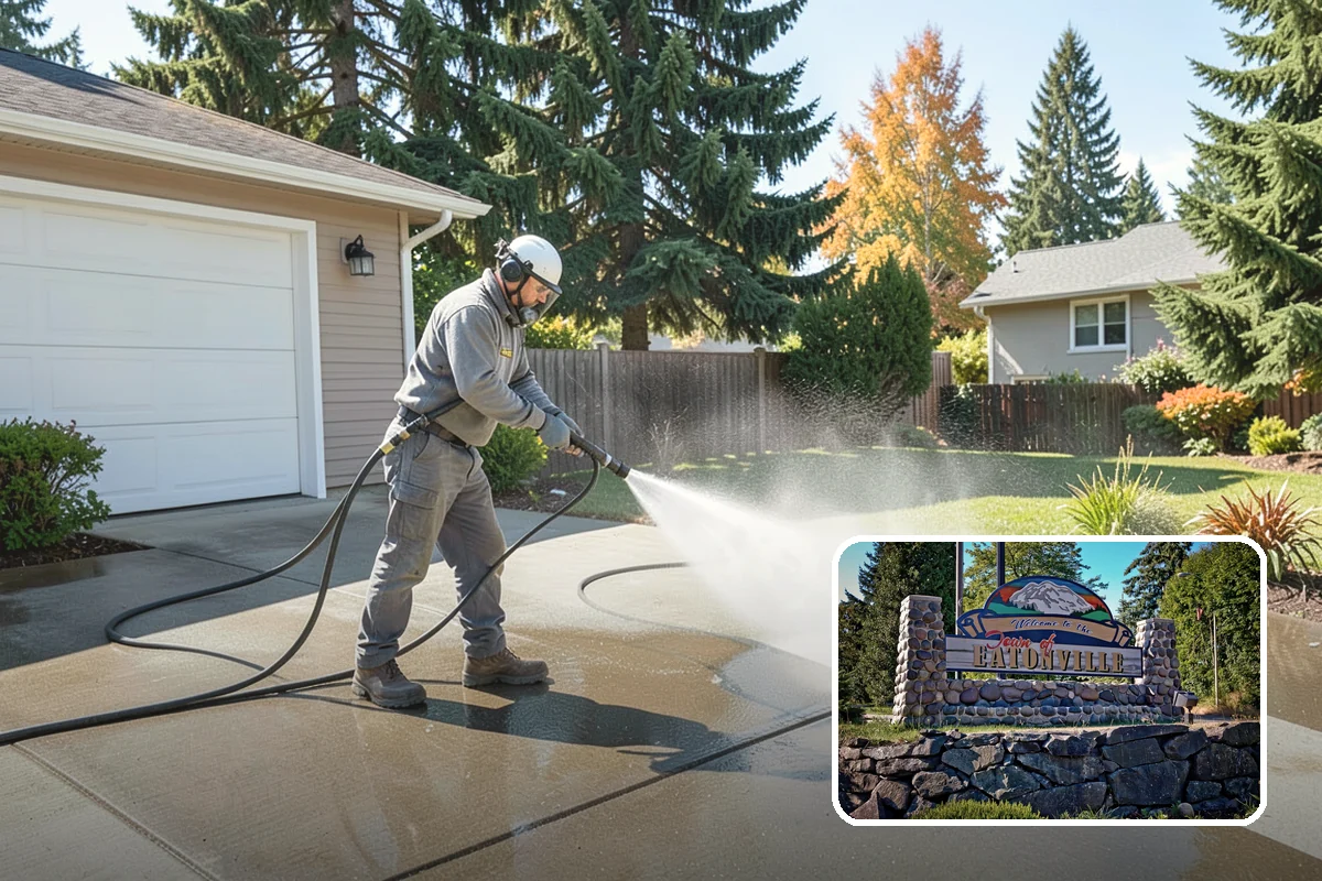 Retaining Wall Cleaning in Eatonville, Pierce County, WA - Removes moss lodged in seams and mortar lines