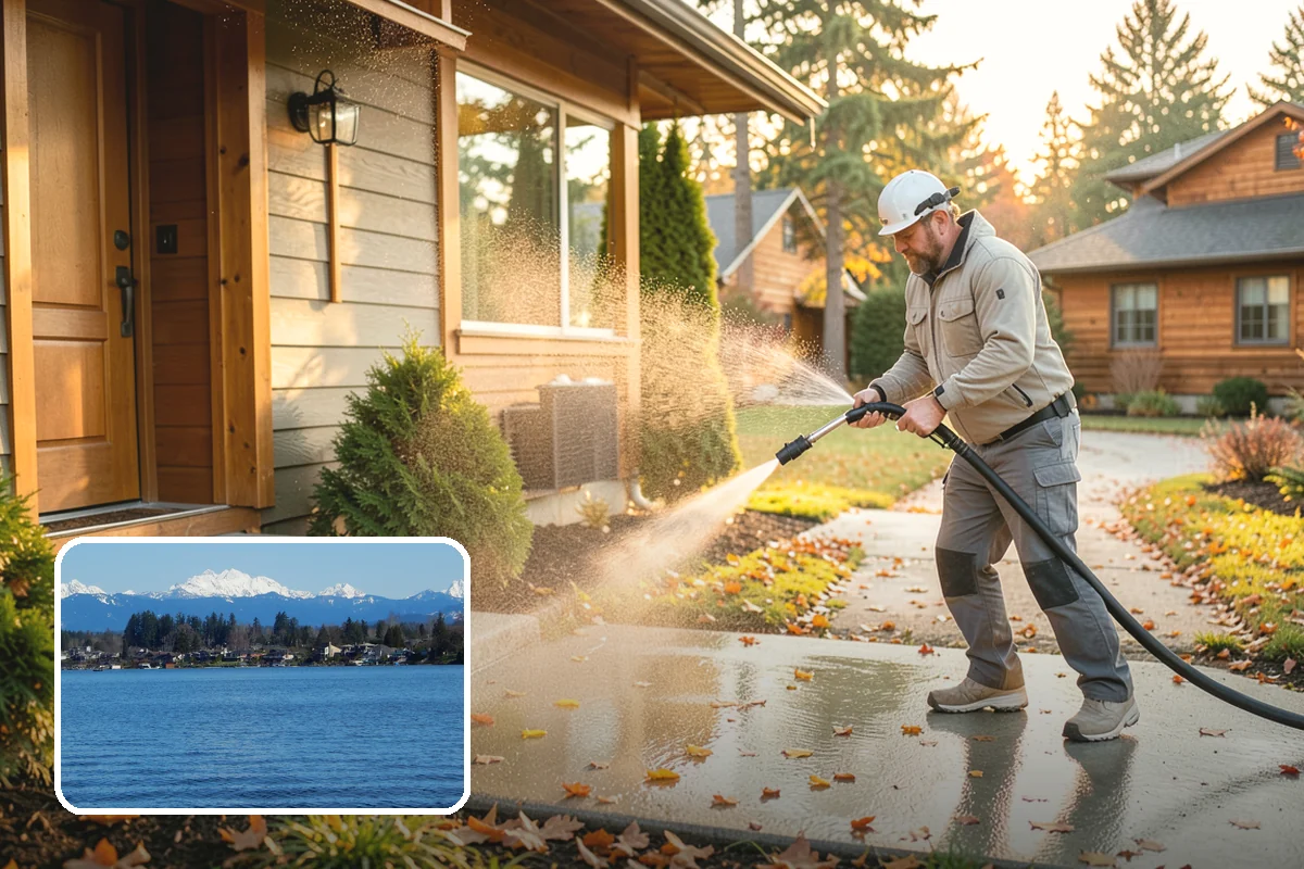 Retaining Wall Cleaning in Lake Stevens, Snohomish County, WA - Removes moss lodged in seams and mortar lines