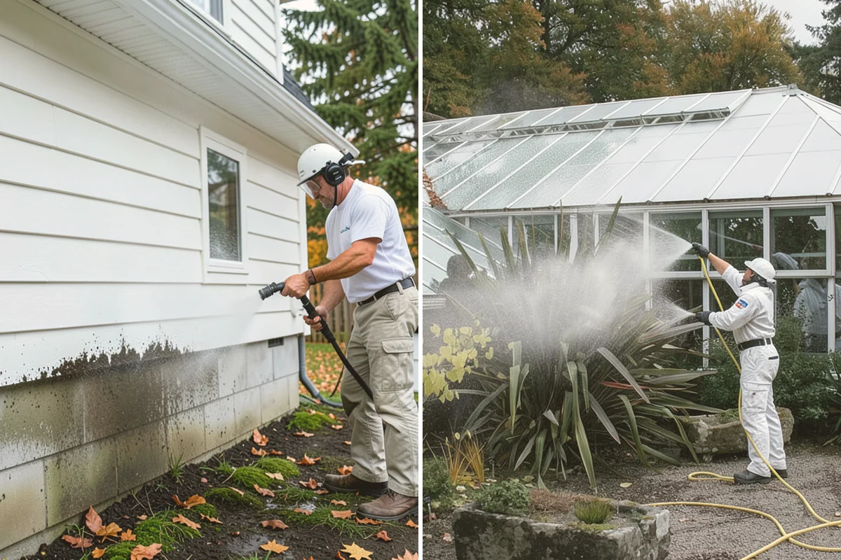 Retaining Wall Cleaning in Langley, Island County, WA - Clear vegetation creeping onto the wall face